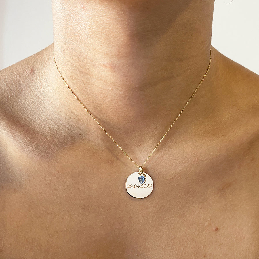 Collar Personalizable Vitality Ocean Heart