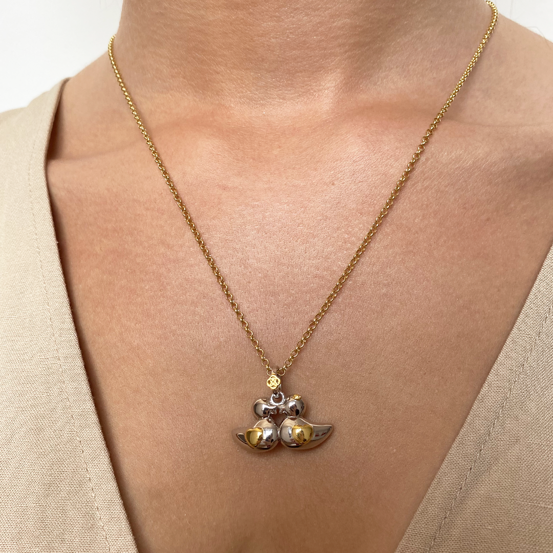 Colgante Enamorados personalizado con grabado Plata 925