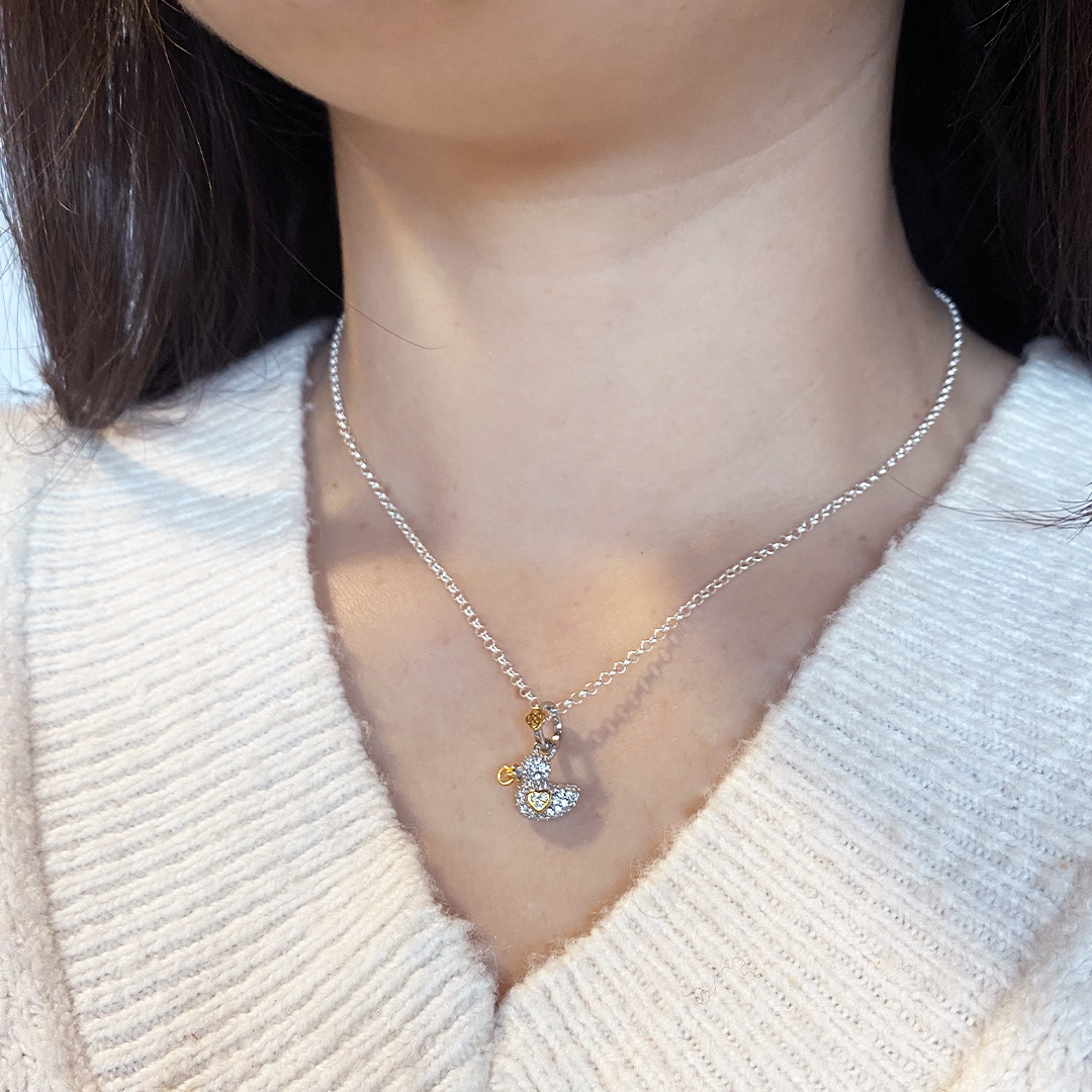 Colgante Patito Bebé Pavé Personalizable