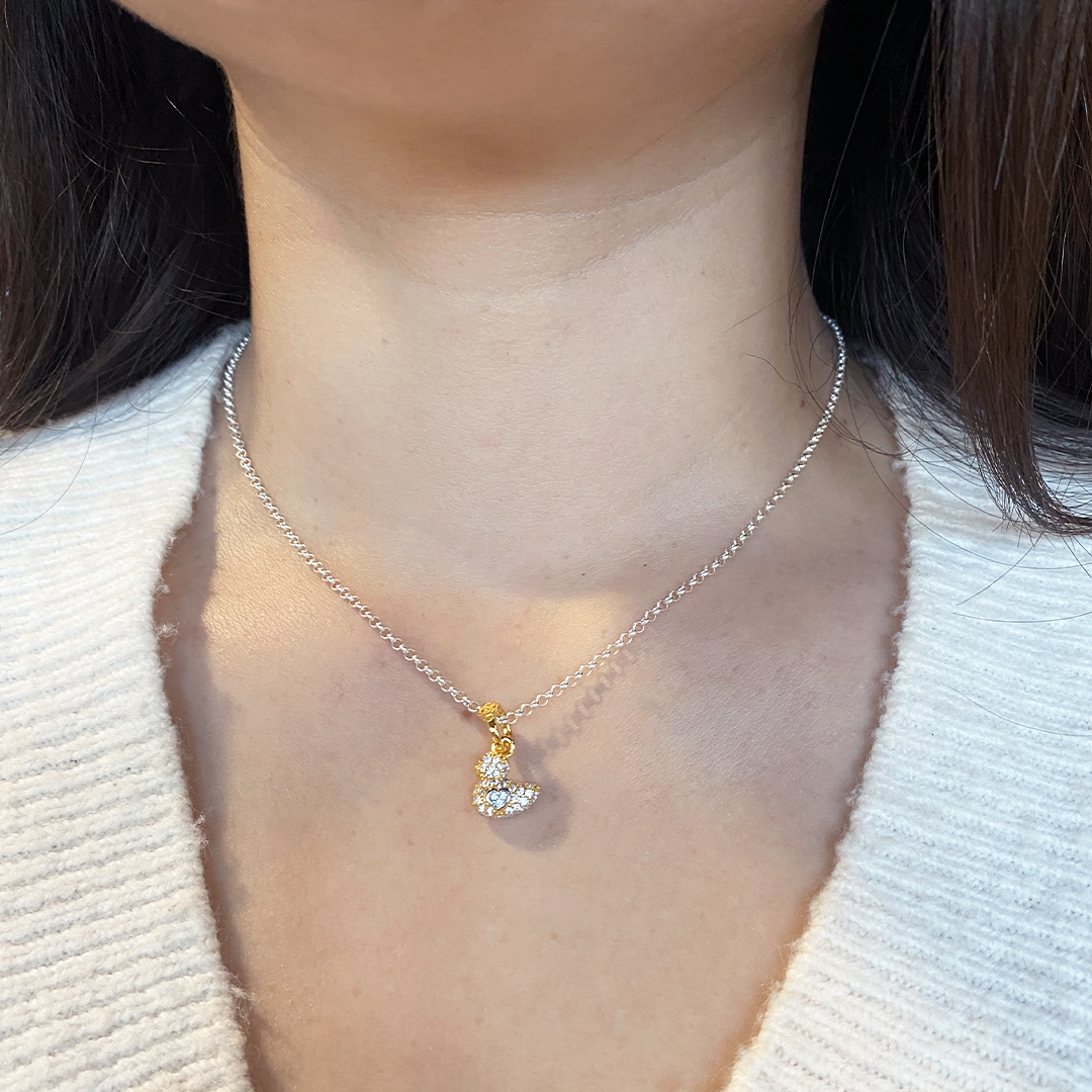 Colgante Patito Pavé Personalizable