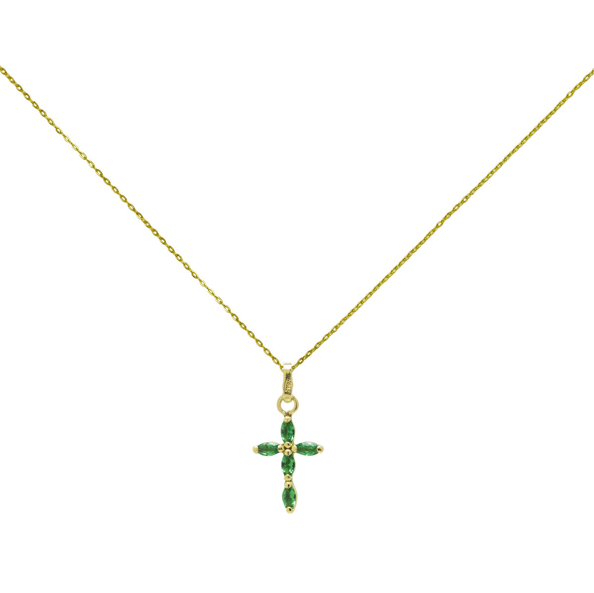 Colgante Cruz de Oro 9K con Circonitas Marquisse