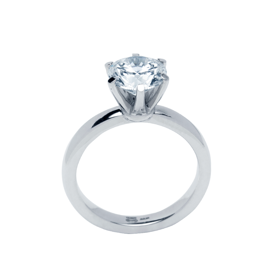 Anillo Solitario de Platino 950 Personalizado