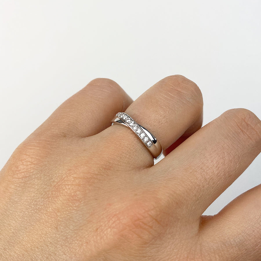 Anillo Diamantes Cross 0,15ct.