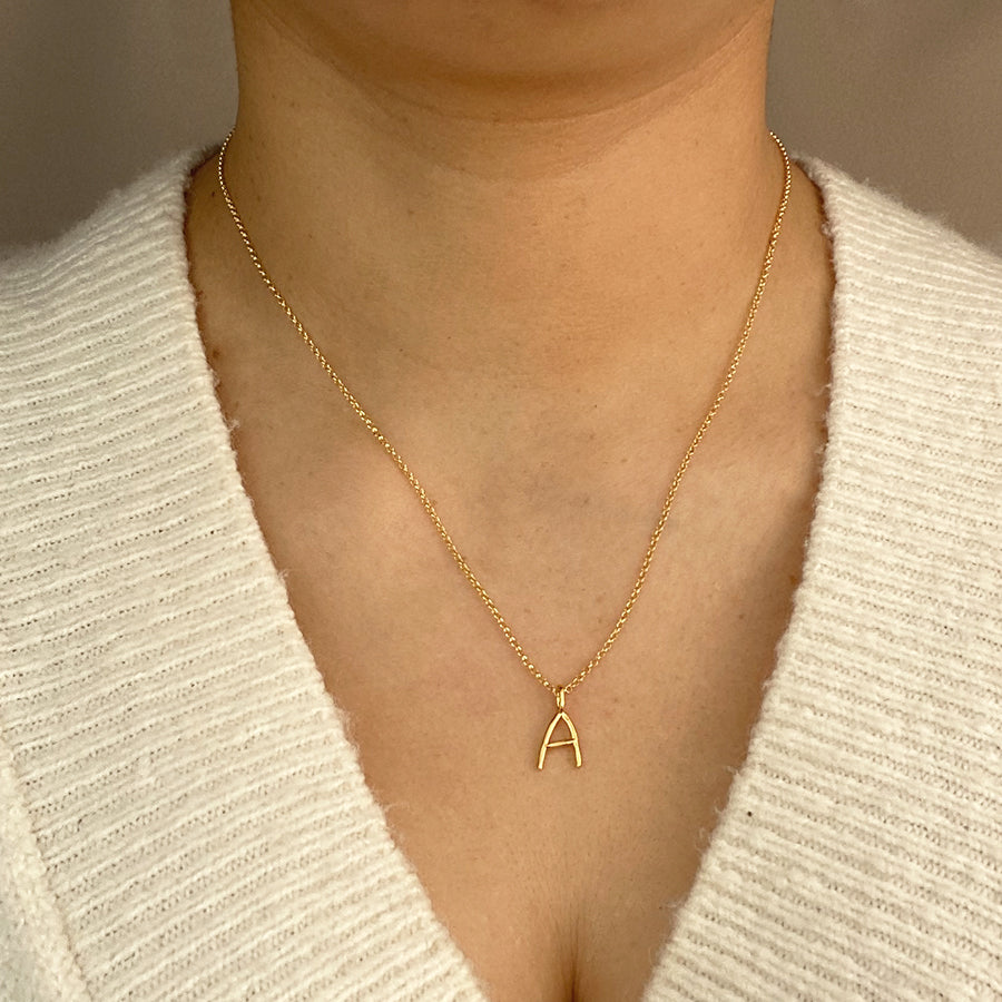 Collar Celine de Plata 925 con Inicial Grabada