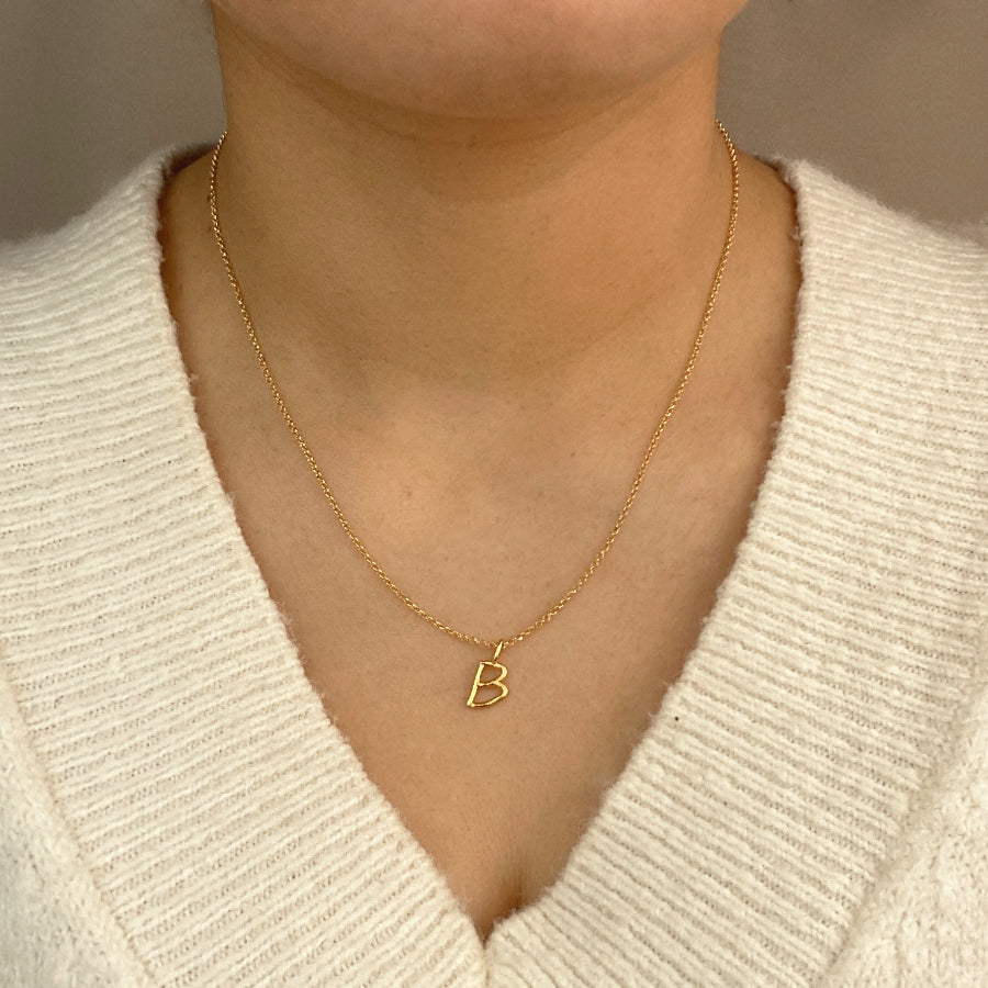Collar Celine de Plata 925 con Inicial Grabada
