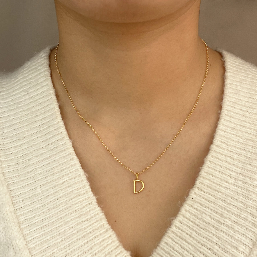 Collar Celine de Plata 925 con Inicial Grabada