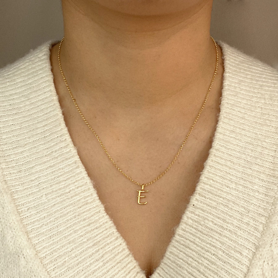 Collar Celine de Plata 925 con Inicial Grabada
