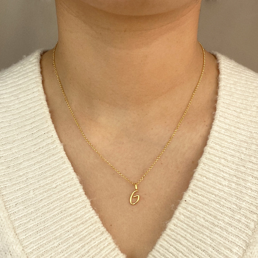 Collar Celine de Plata 925 con Inicial Grabada