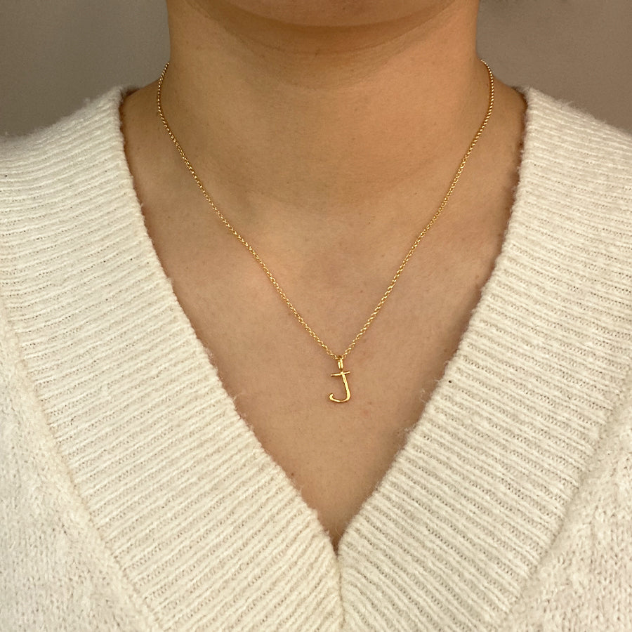 Collar Celine de Plata 925 con Inicial Grabada