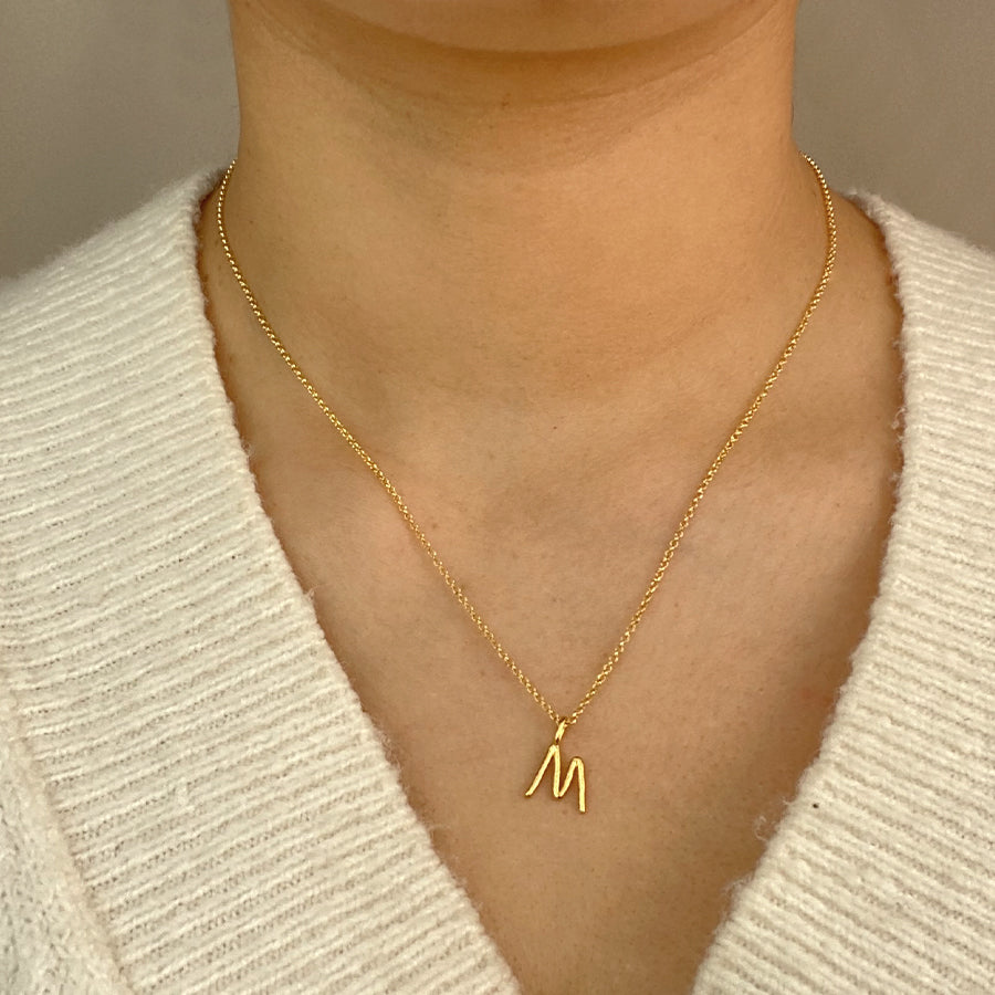 Collar Celine de Plata 925 con Inicial Grabada
