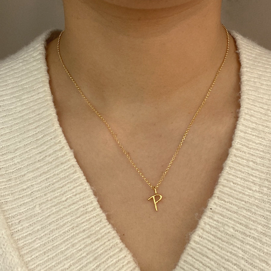 Collar Celine de Plata 925 con Inicial Grabada