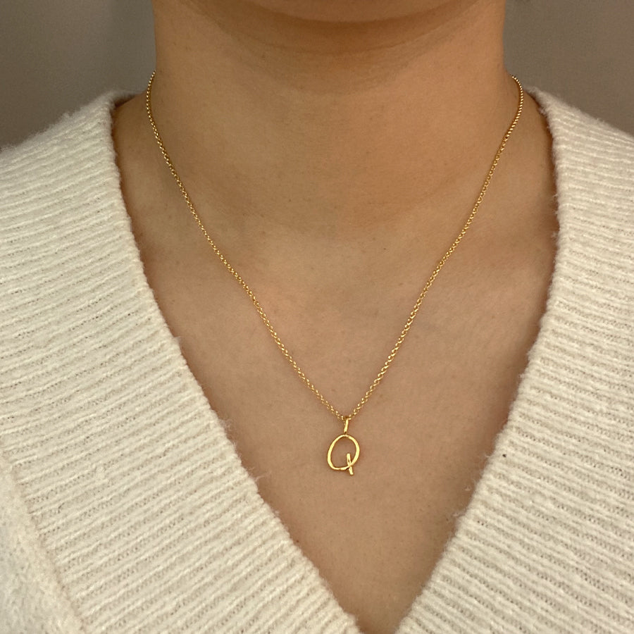 Collar Celine de Plata 925 con Inicial Grabada