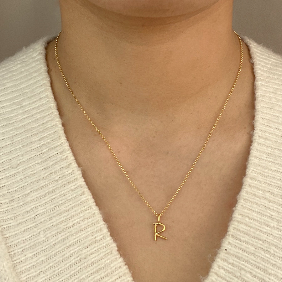 Collar Celine de Plata 925 con Inicial Grabada
