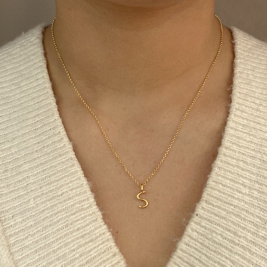 Collar Celine de Plata 925 con Inicial Grabada