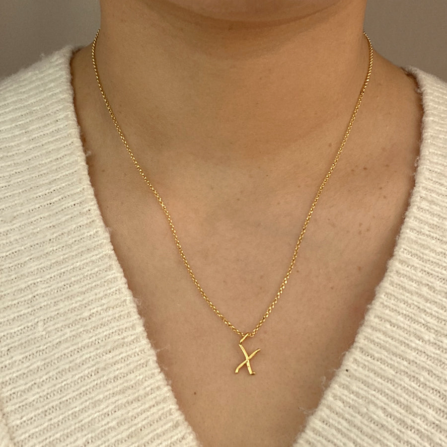 Collar Celine de Plata 925 con Inicial Grabada
