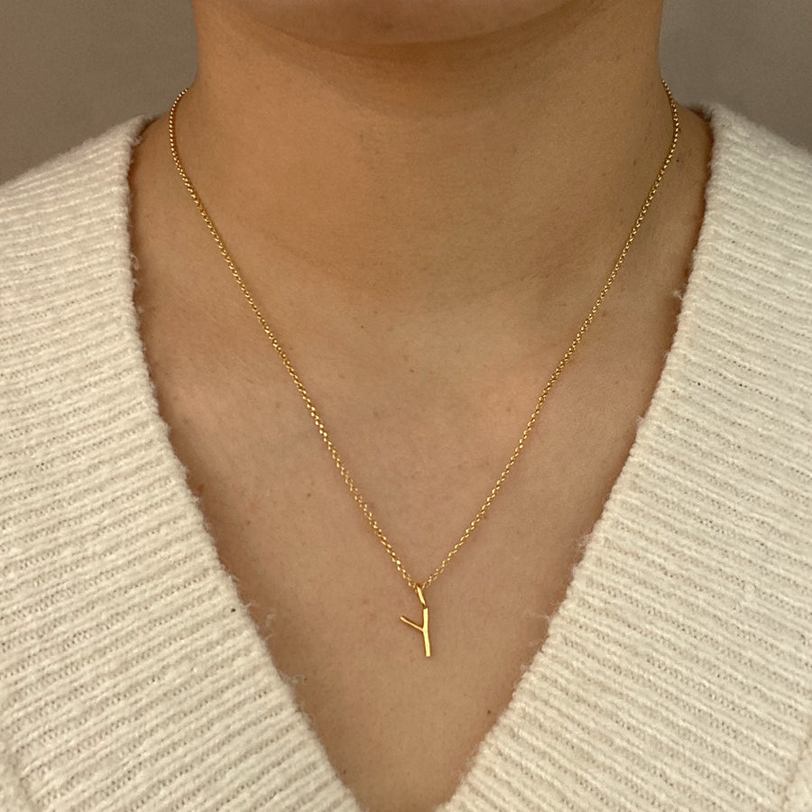 Collar Celine de Plata 925 con Inicial Grabada