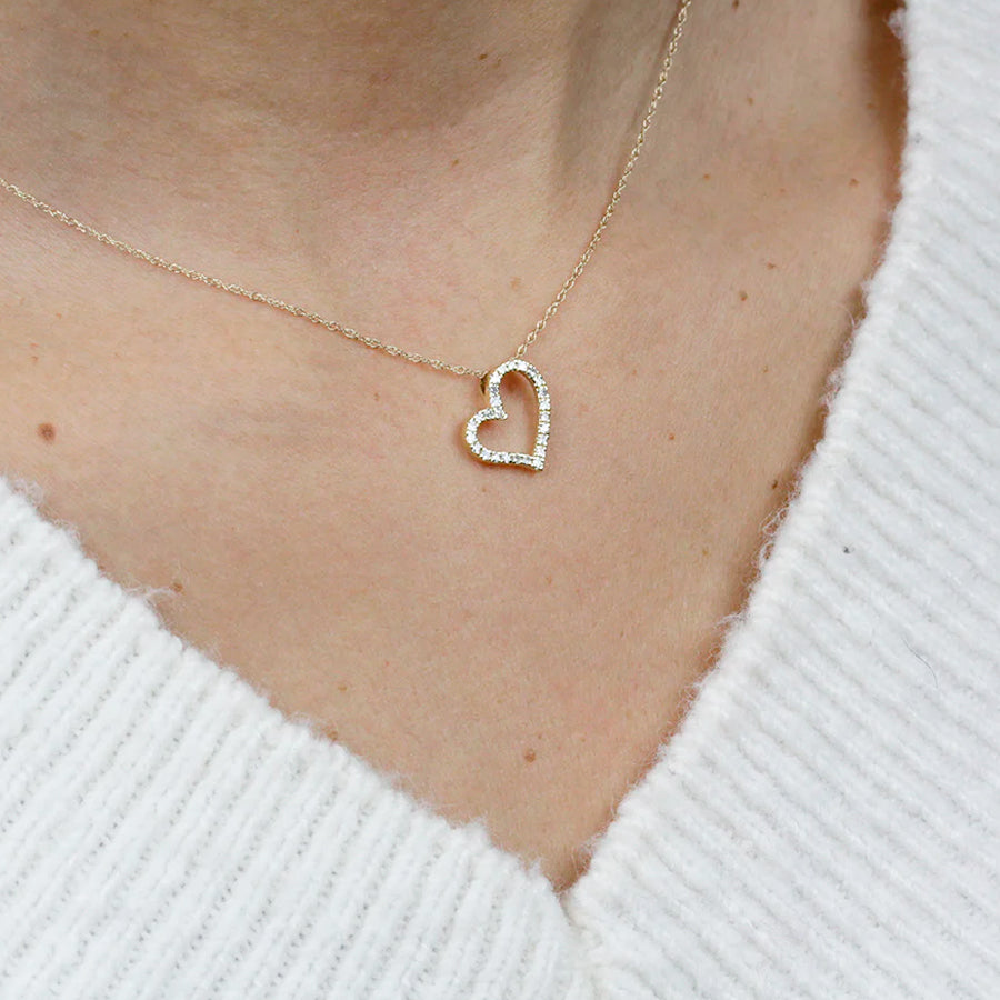 Gargantilla Diamantes Corazón 0,15ct.