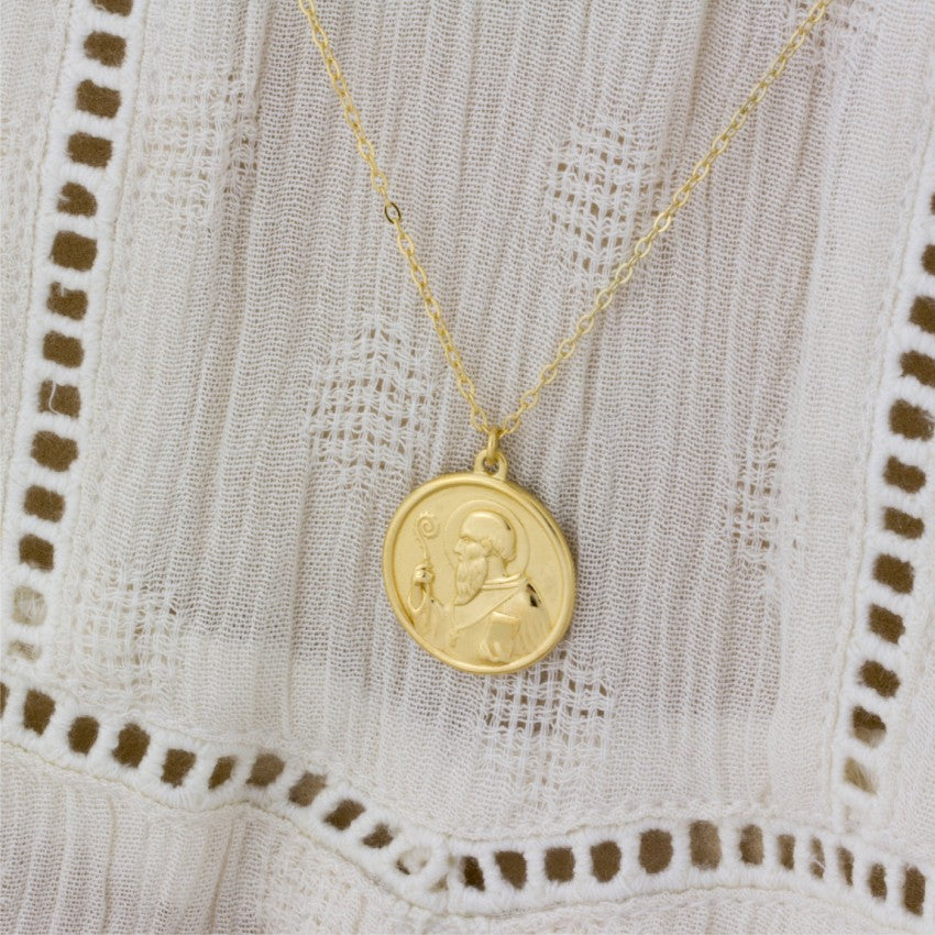 Dije Escapulario San Benito de Plata 925