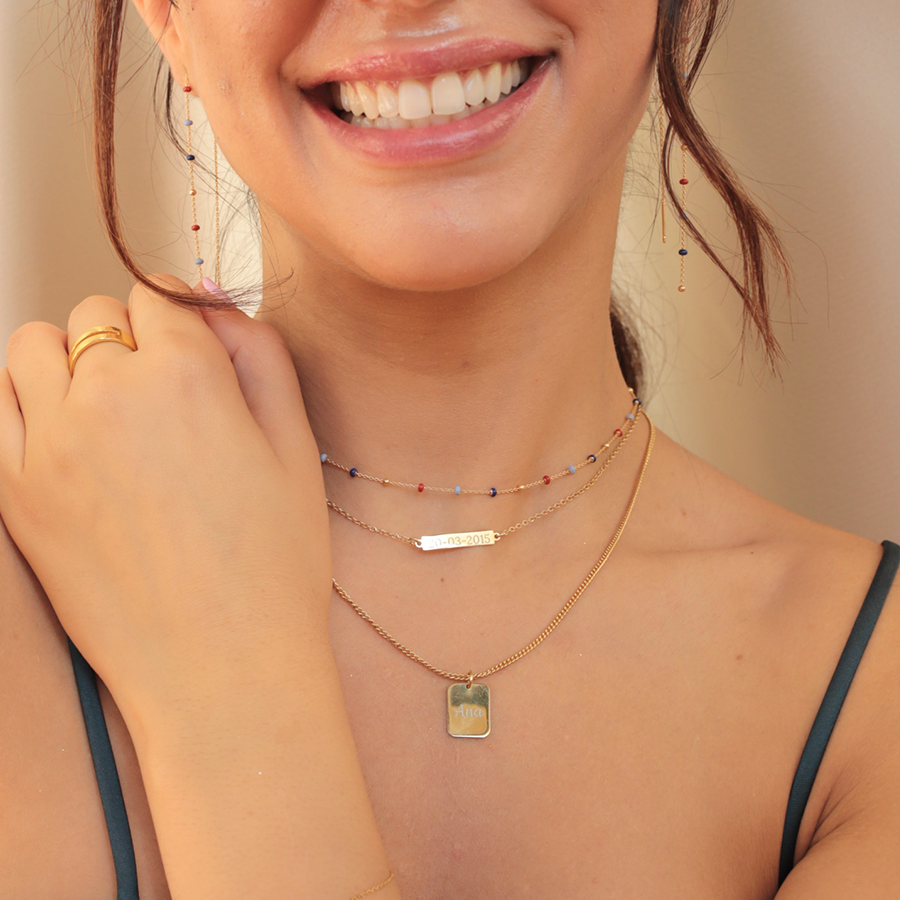 Collar Medalla Trendy de Plata 925 Personalizado