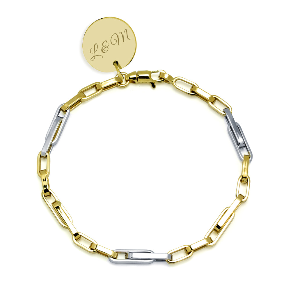 Pulsera Personalizable eslabones bicolor