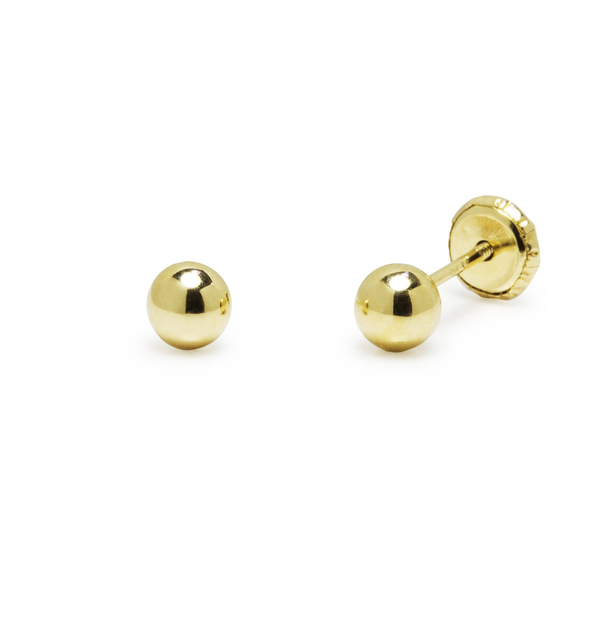 Pendientes Bola Lisa de Oro 9K Personalizados