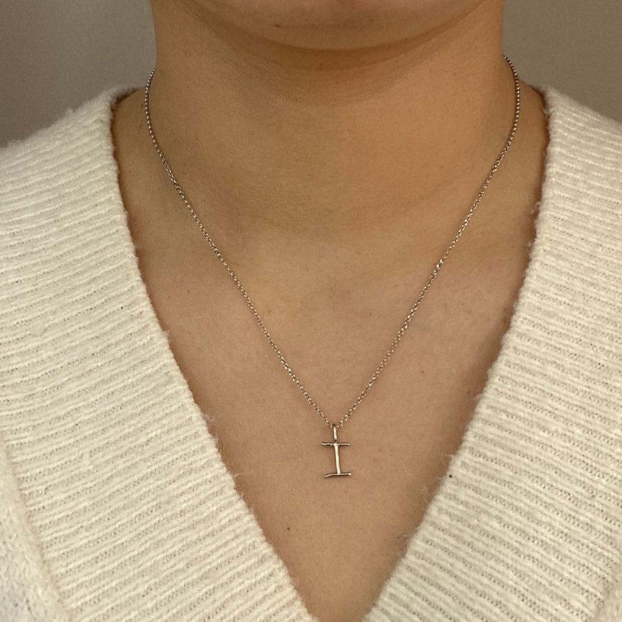 Collar Celine de Plata 925 con Inicial Grabada