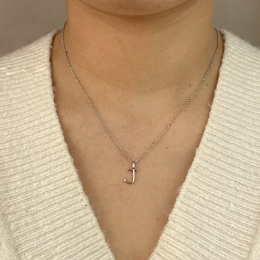 Collar Celine de Plata 925 con Inicial Grabada