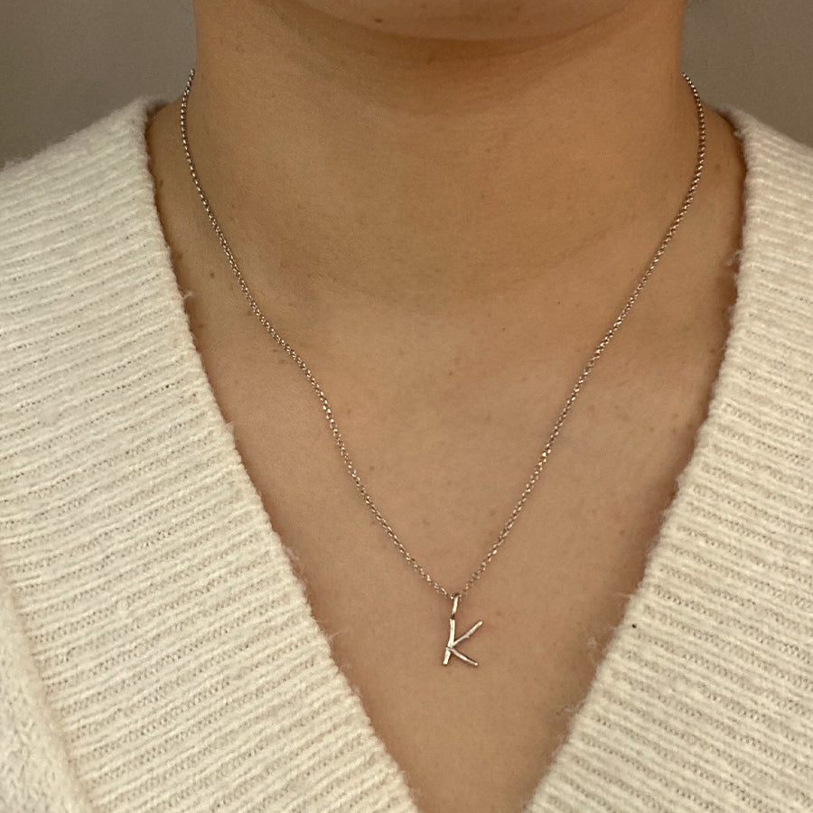 Collar Celine de Plata 925 con Inicial Grabada