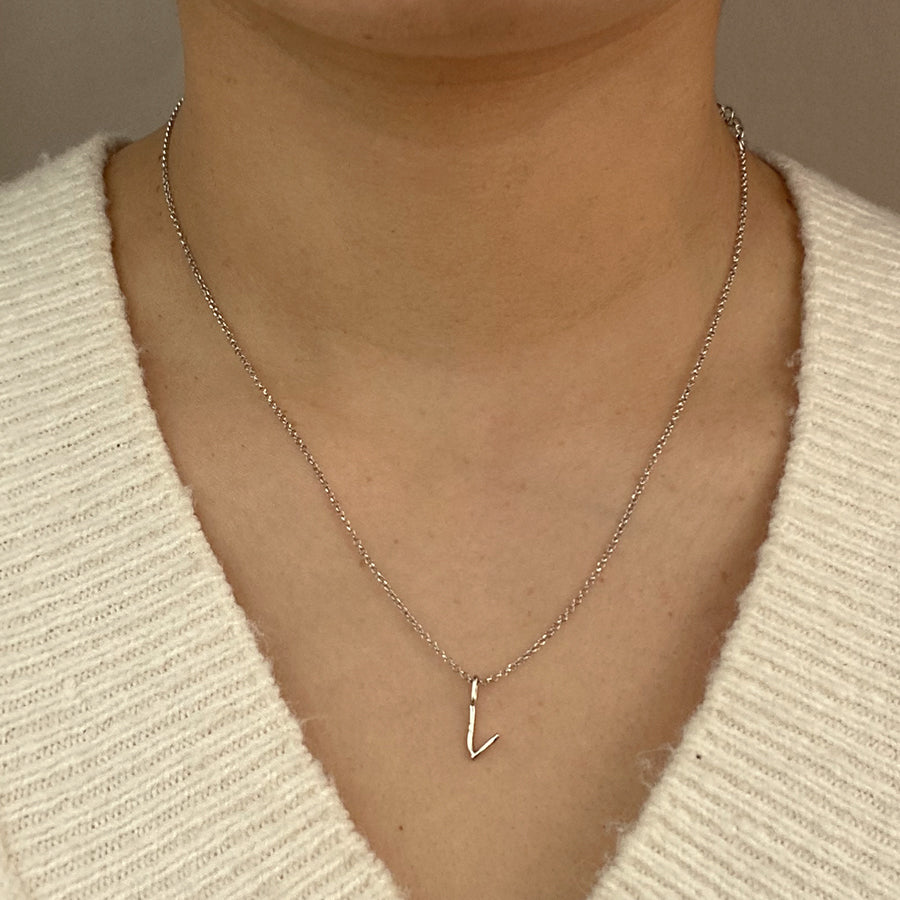 Collar Celine de Plata 925 con Inicial Grabada