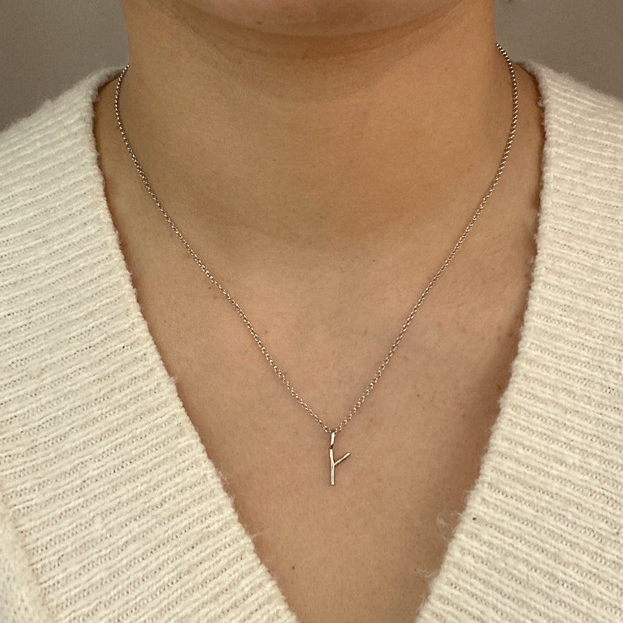 Collar Celine de Plata 925 con Inicial Grabada