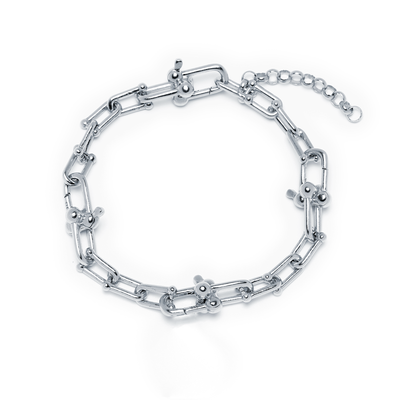 Pulsera Eslabones Patos de Plata 925 Personalizada