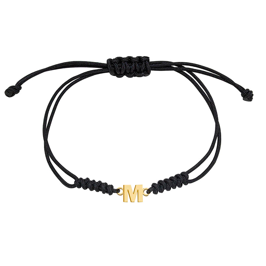 Pulsera con Inicial Sans Serif Macramé