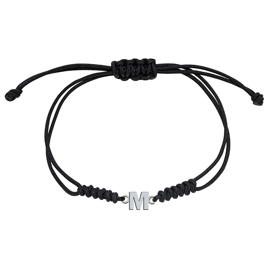 Pulsera con Inicial Sans Serif Macramé