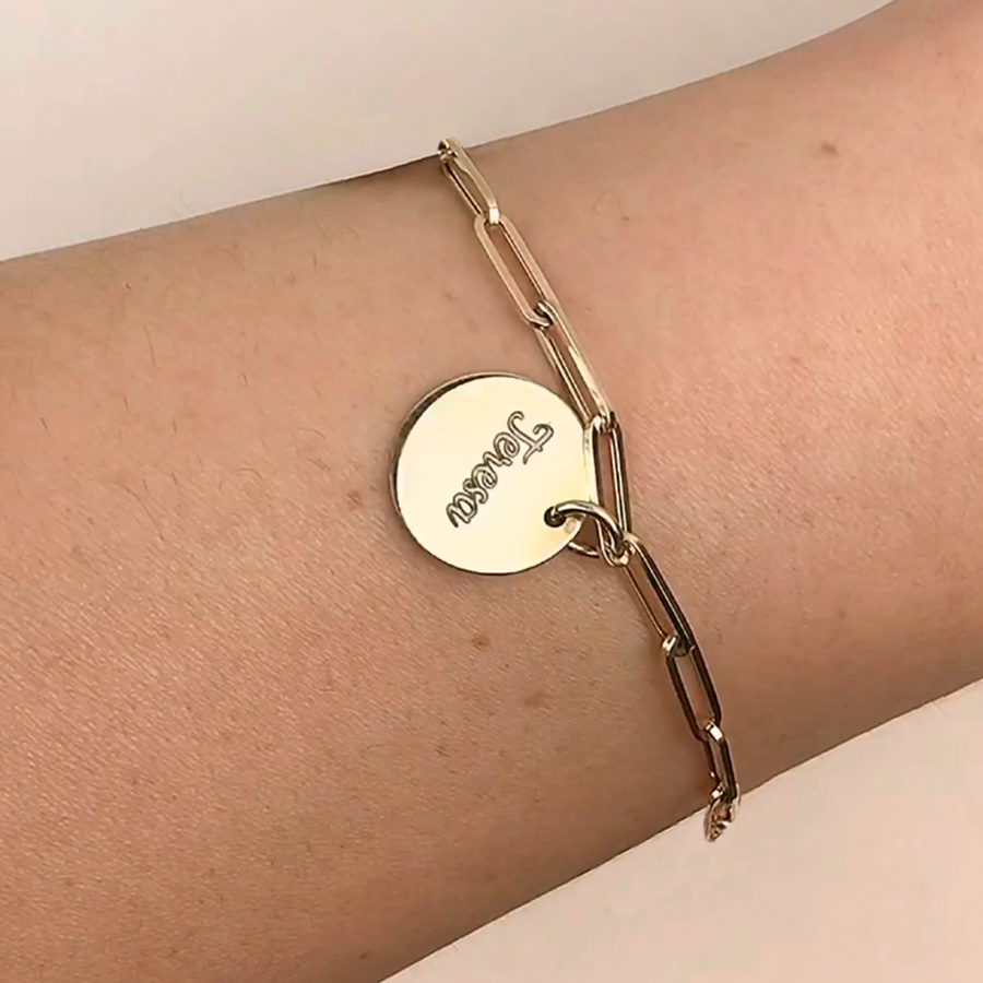 Pulsera Cadena Eslabón Medalla