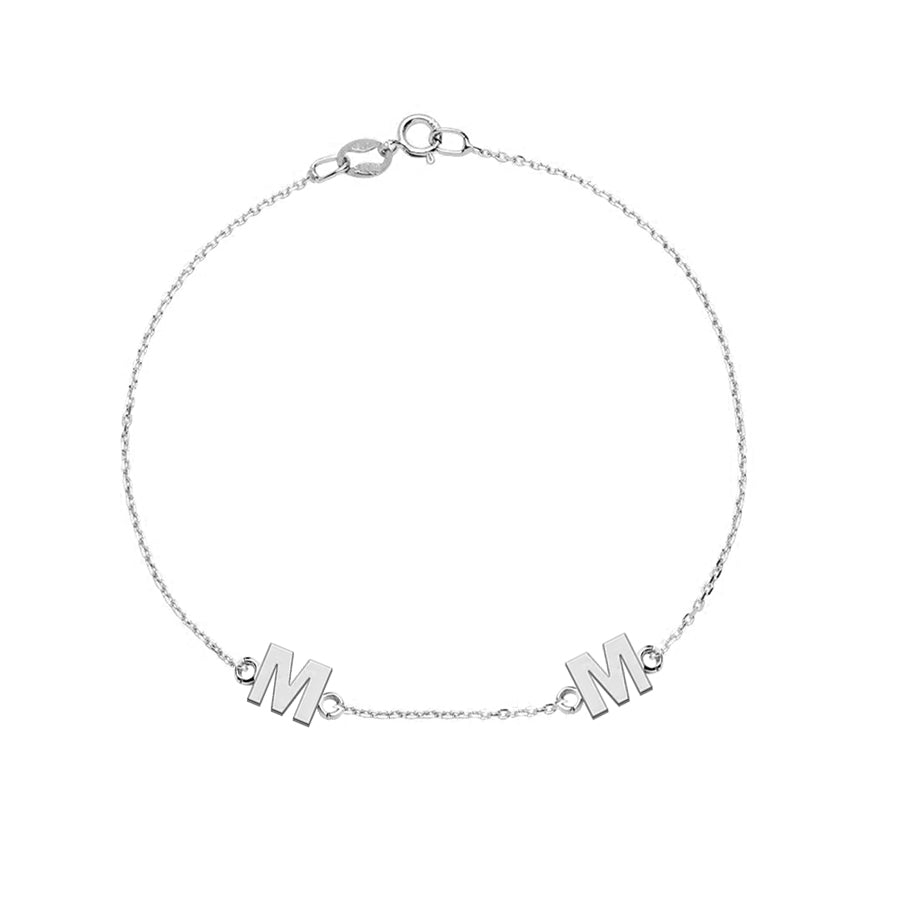 Pulsera con Inicial 2 Sans Serif