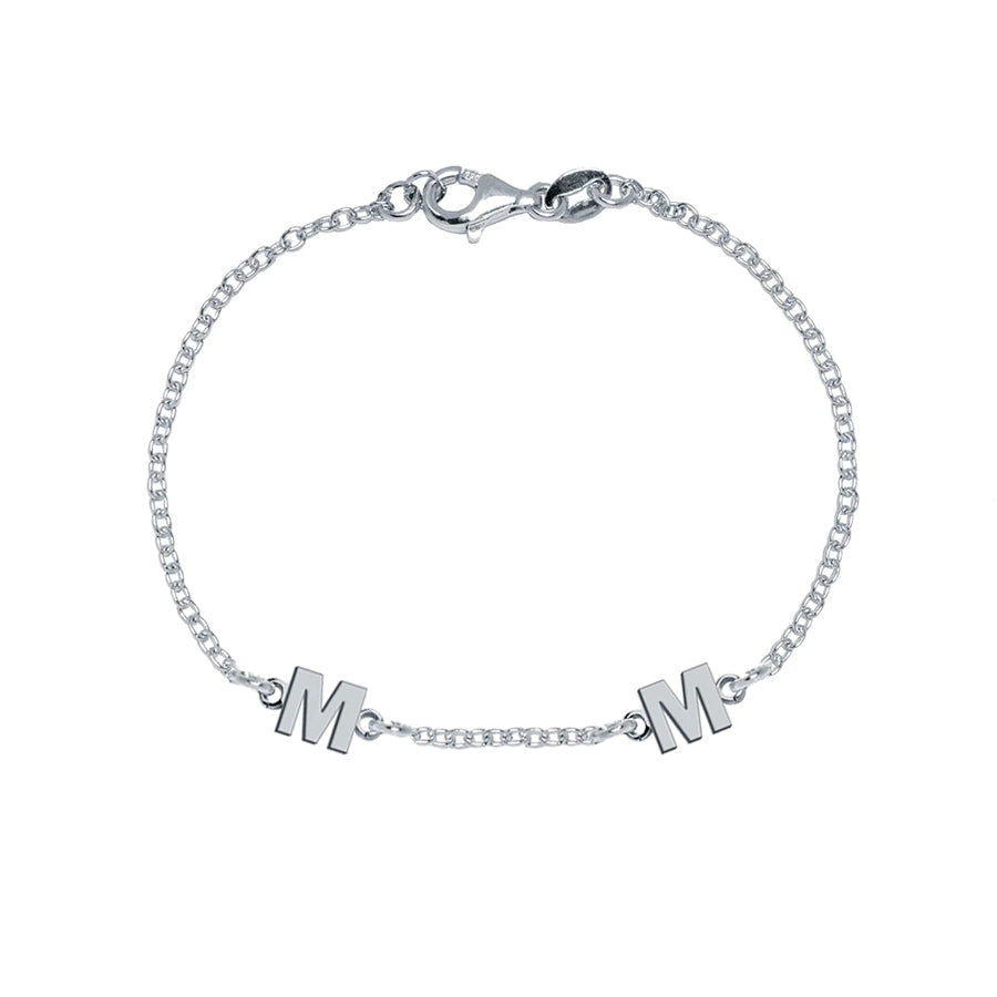 Pulsera con Inicial 2 Sans Serif