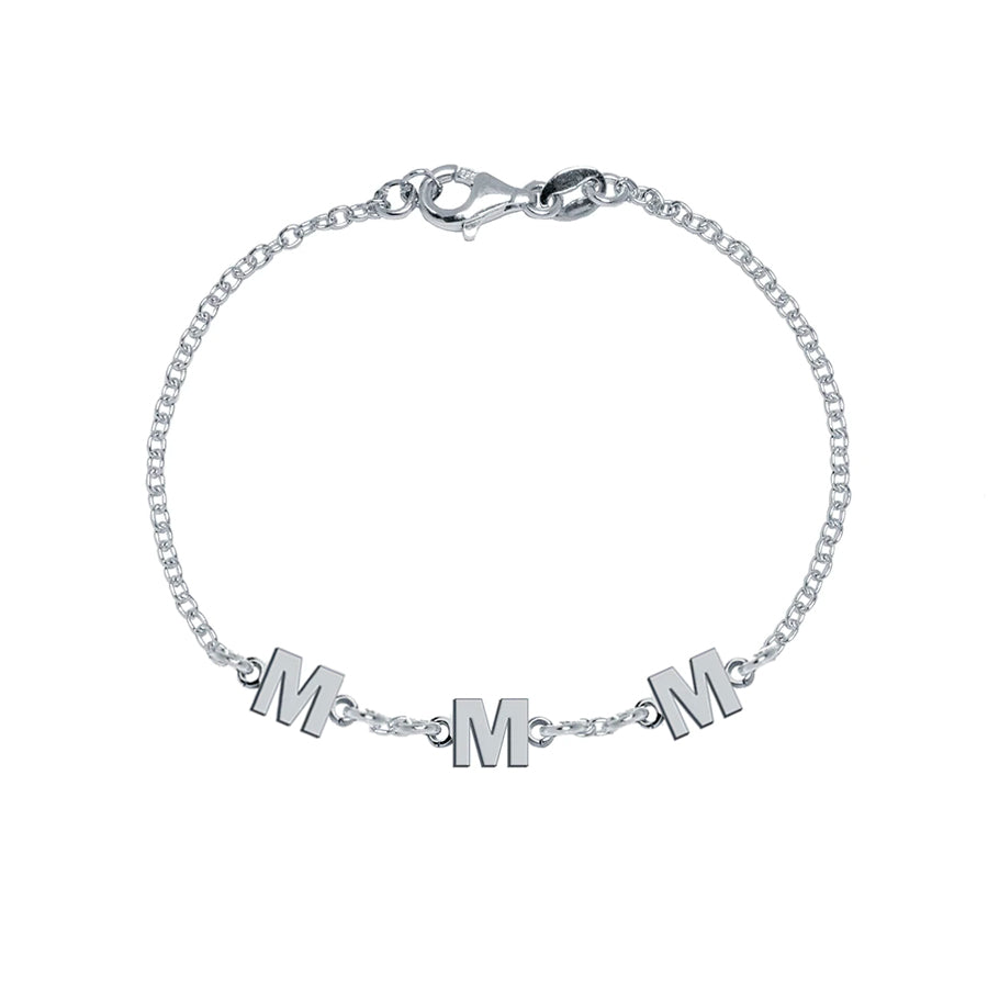 Pulsera con Inicial 3 Sans Serif