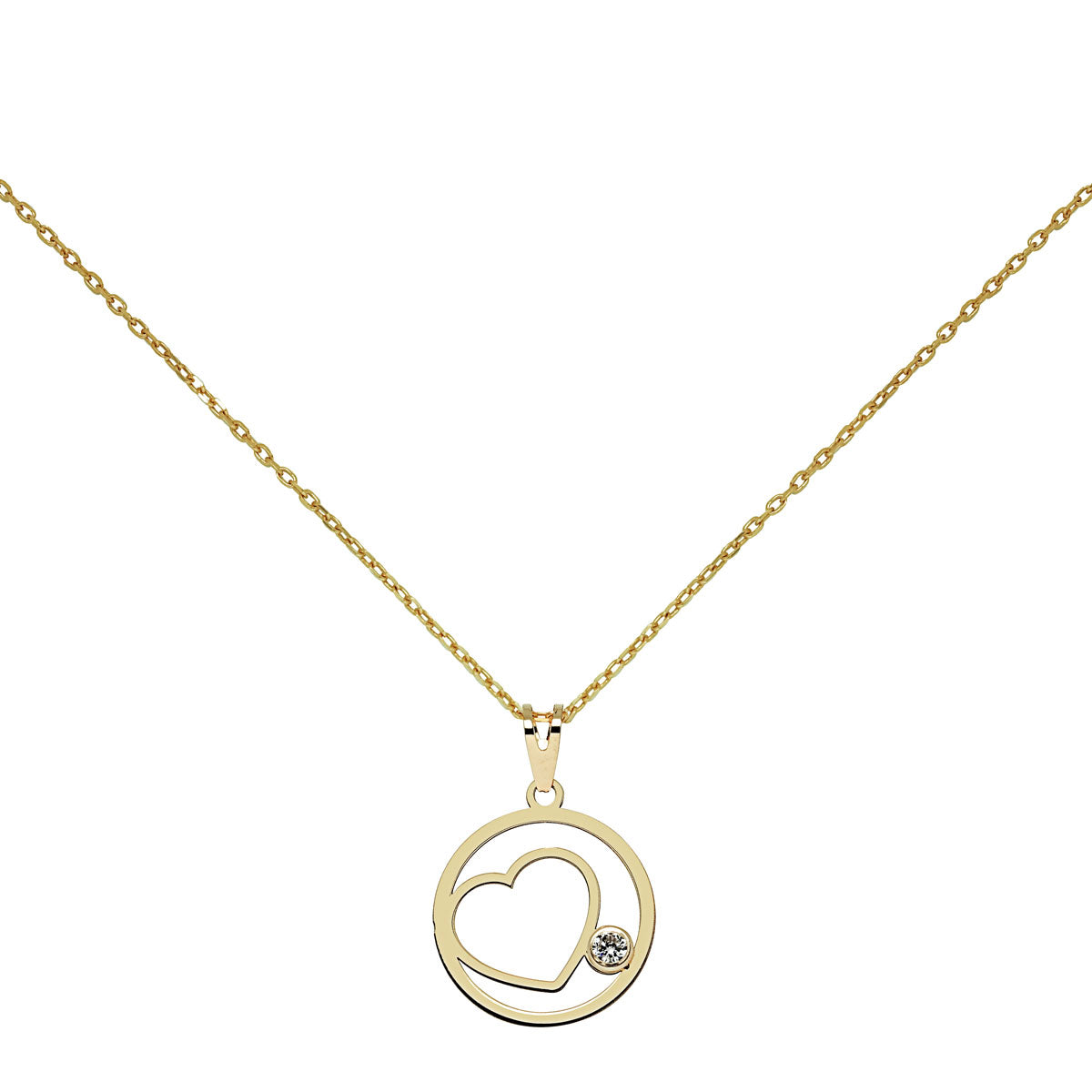 Collar Corazón circonita