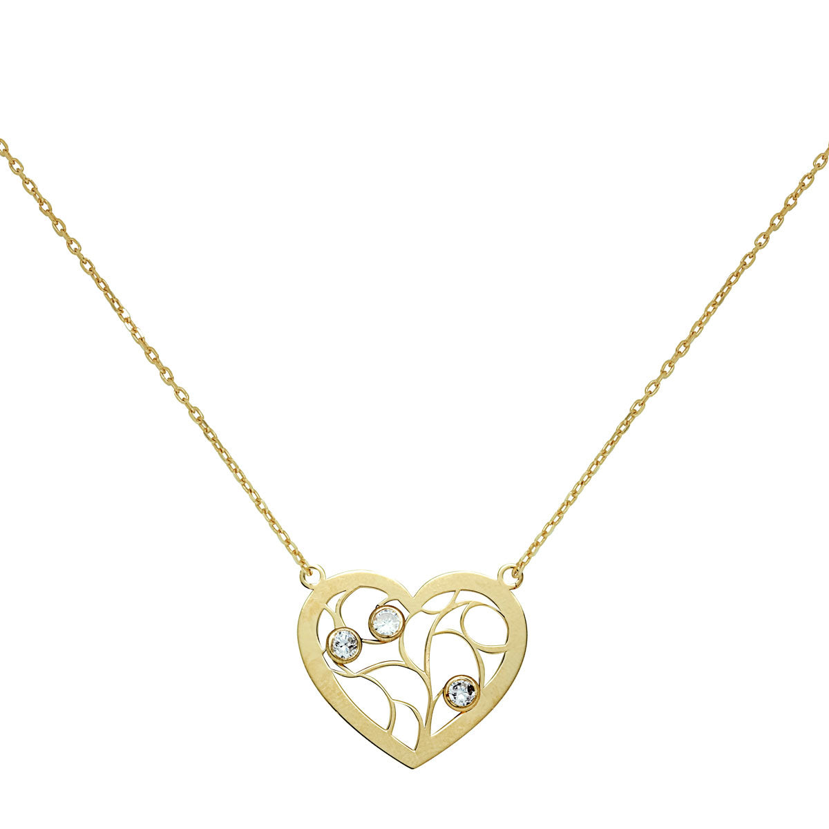 Collar Corazón calado