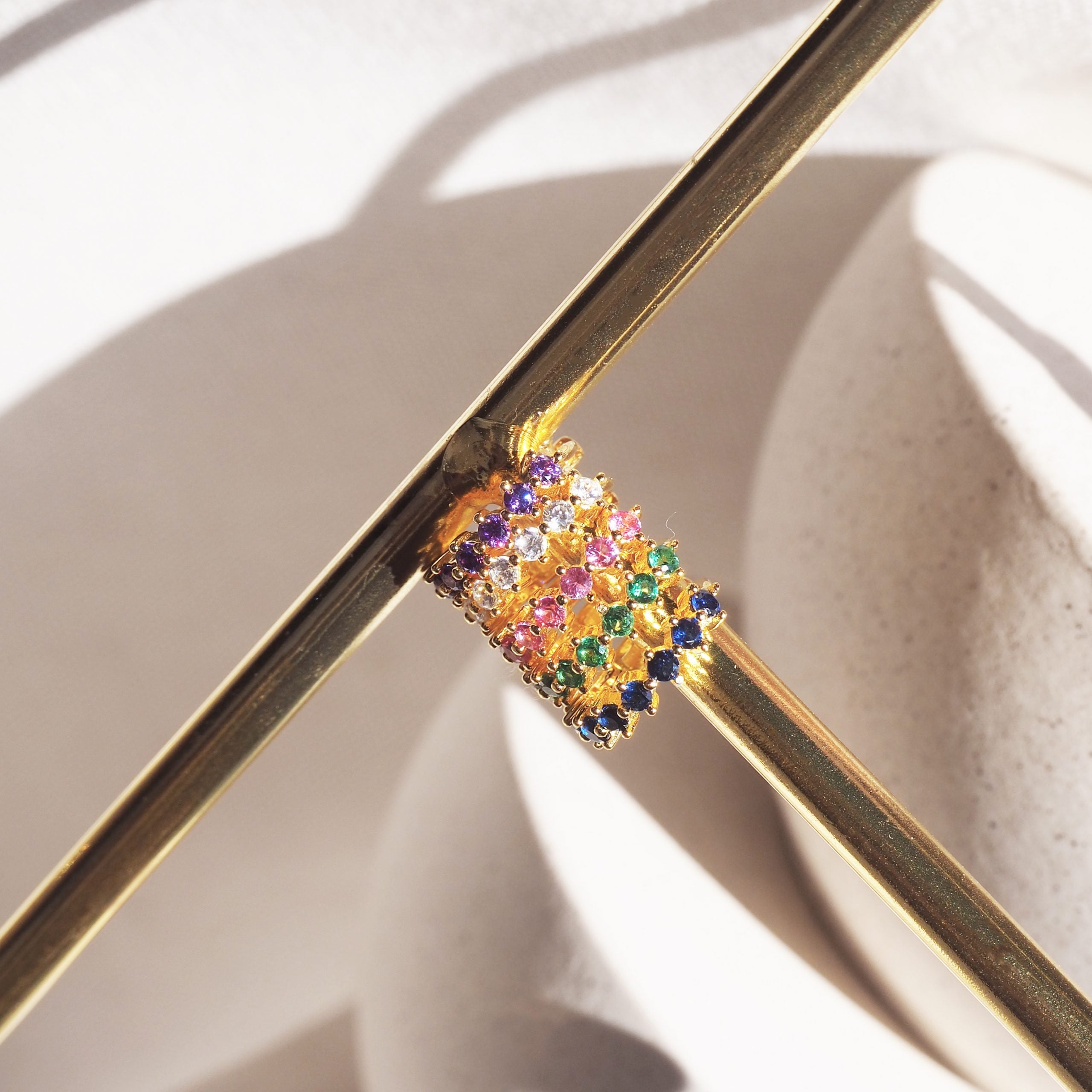 Pendientes Aros de Plata con Circonita Amatista