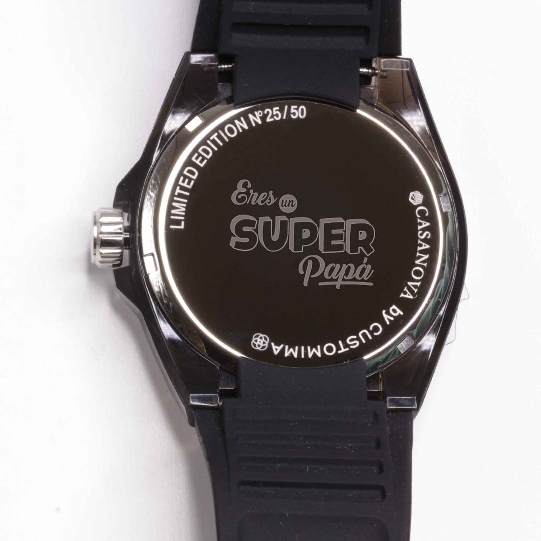 Reloj Next Plateado Tornasolado de Acero Personalizado