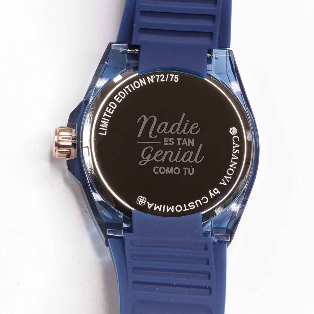 Reloj Space Tornasolado de Acero Personalizado