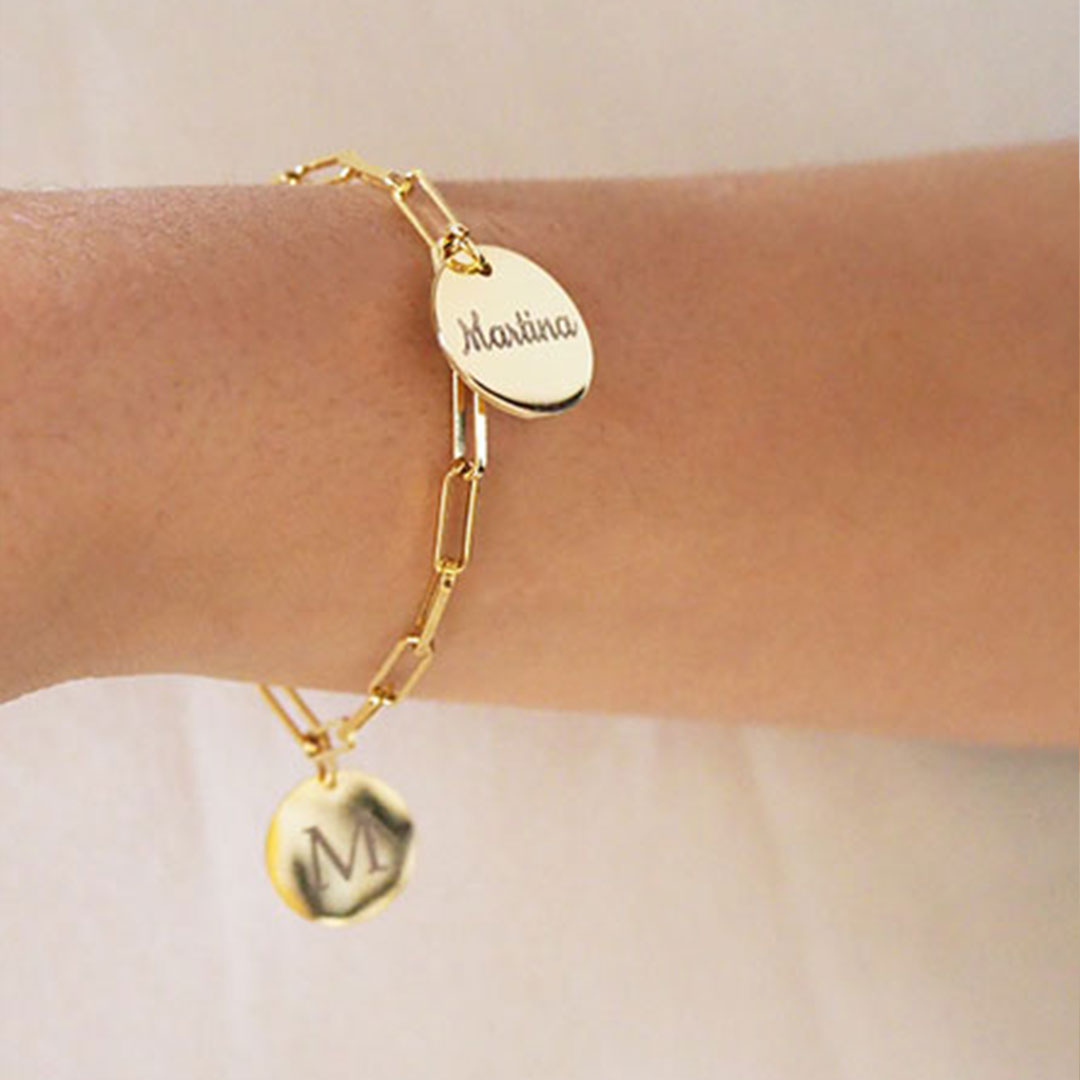 Pulsera Eslabón de Plata 925 Personalizada