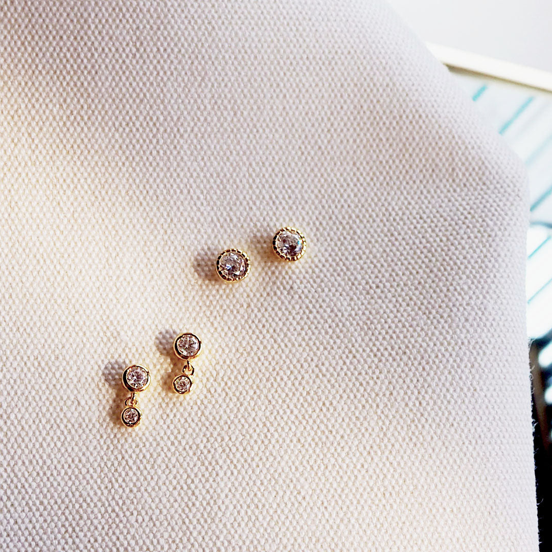 Piercing de Plata con Brillante en Bisel