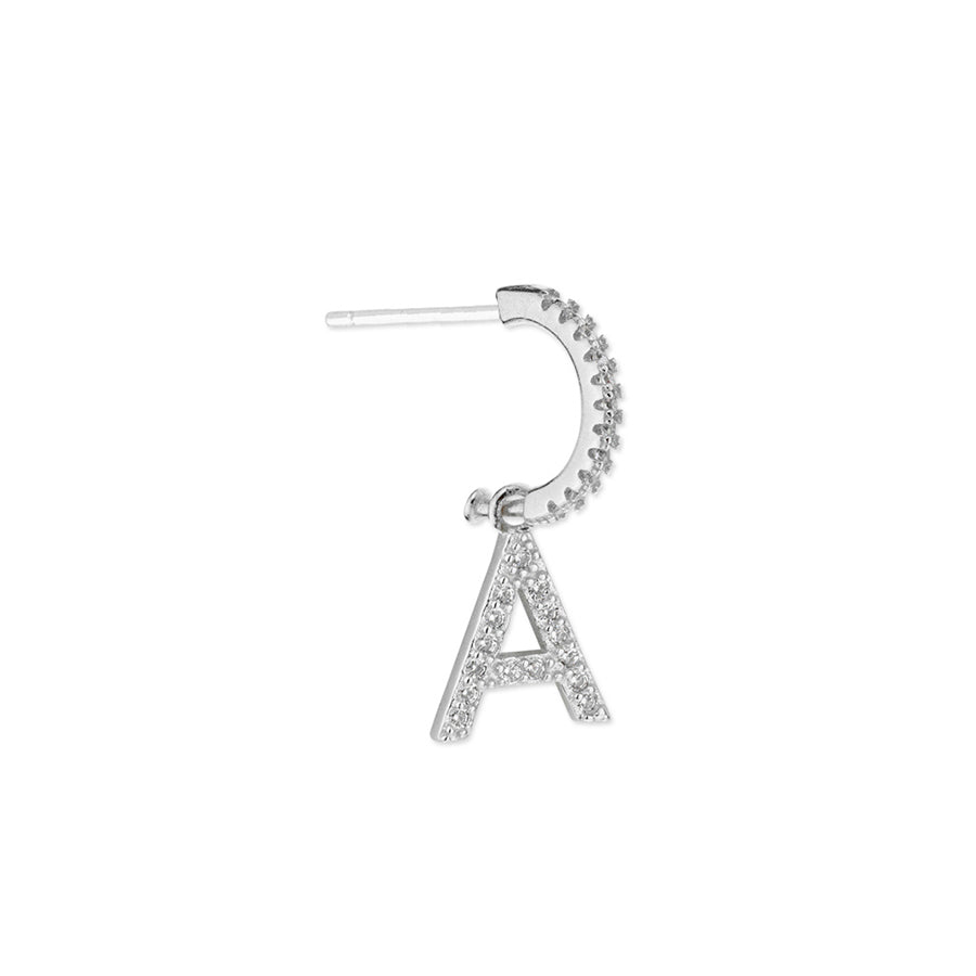 Pendientes de Plata 925 con Inicial Grabada