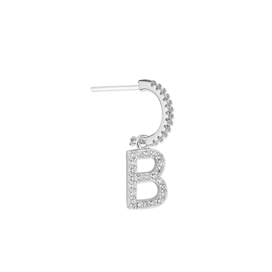 Pendientes de Plata 925 con Inicial Grabada