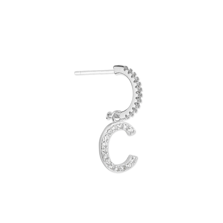 Pendientes de Plata 925 con Inicial Grabada