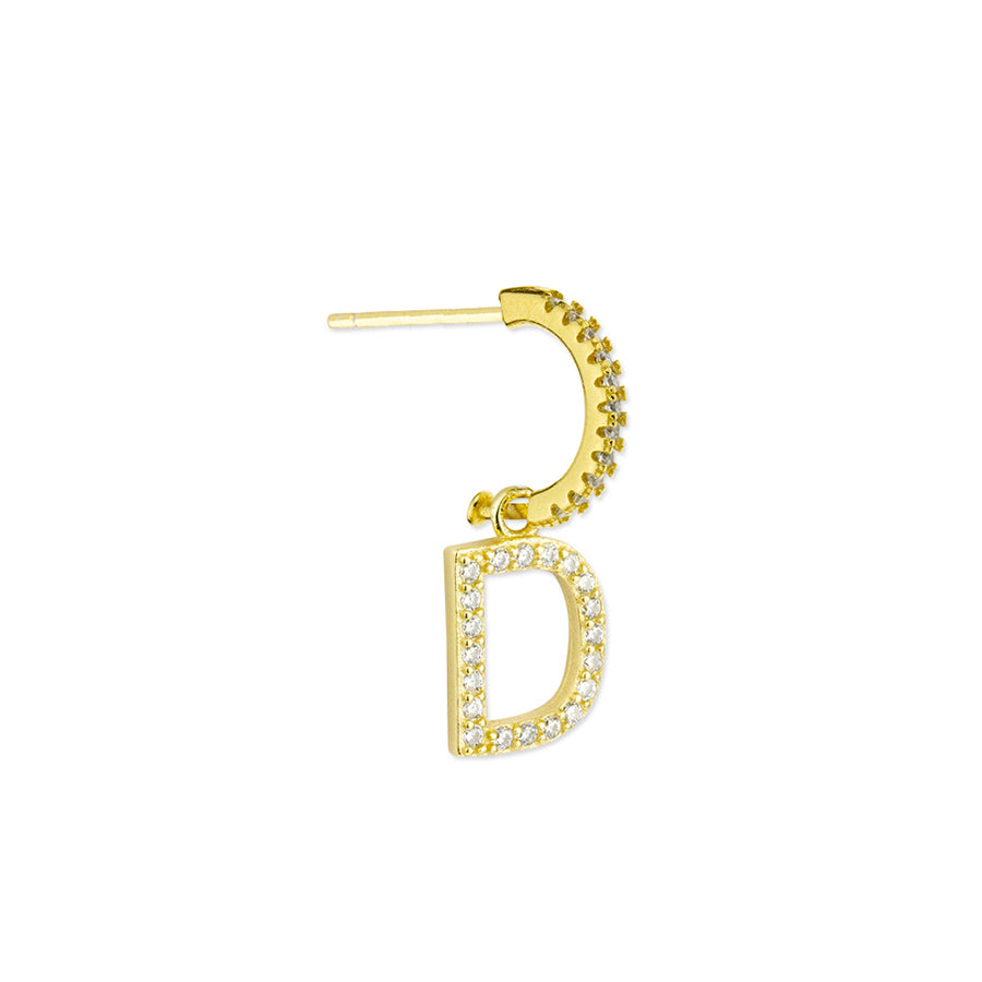 Pendientes de Plata 925 con Inicial Grabada