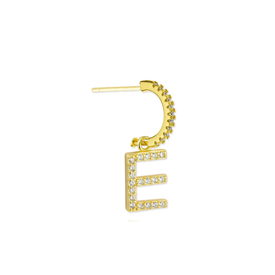 Pendientes de Plata 925 con Inicial Grabada
