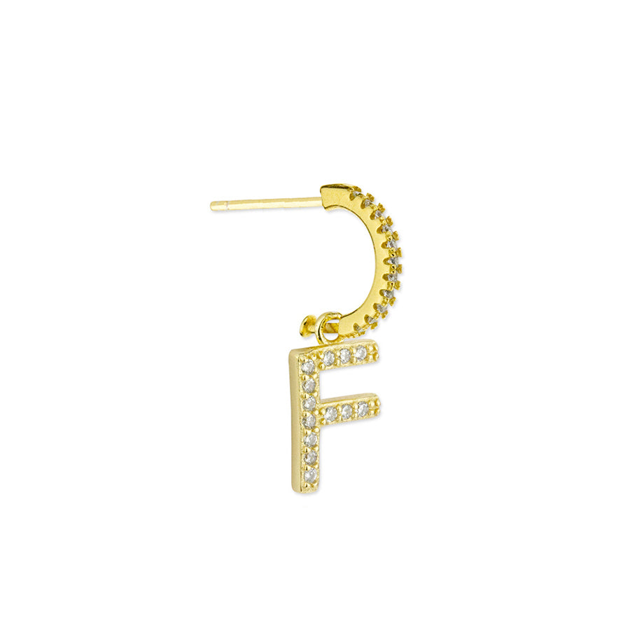 Pendientes de Plata 925 con Inicial Grabada